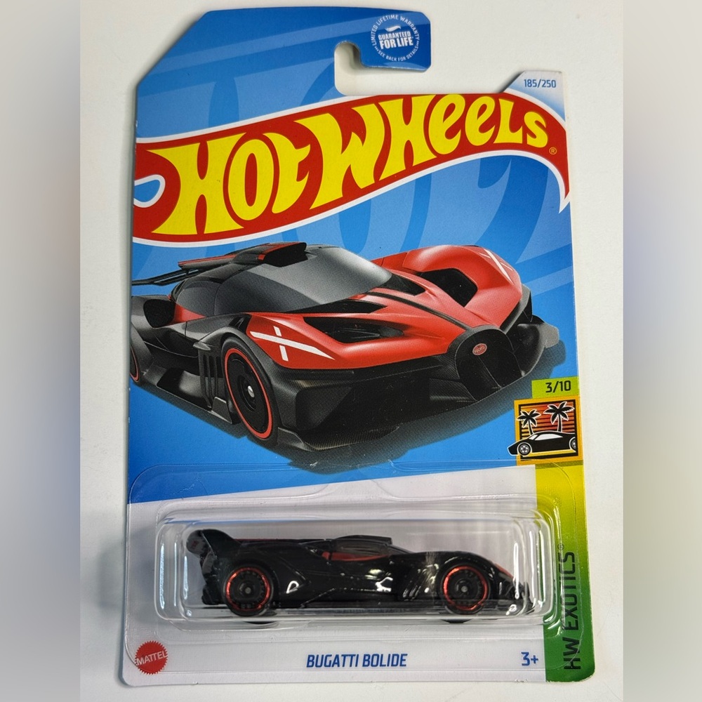 Hot Wheels 2024 BUGATTI BOLIDE BLACK & RED HW EXOTICS 3/10